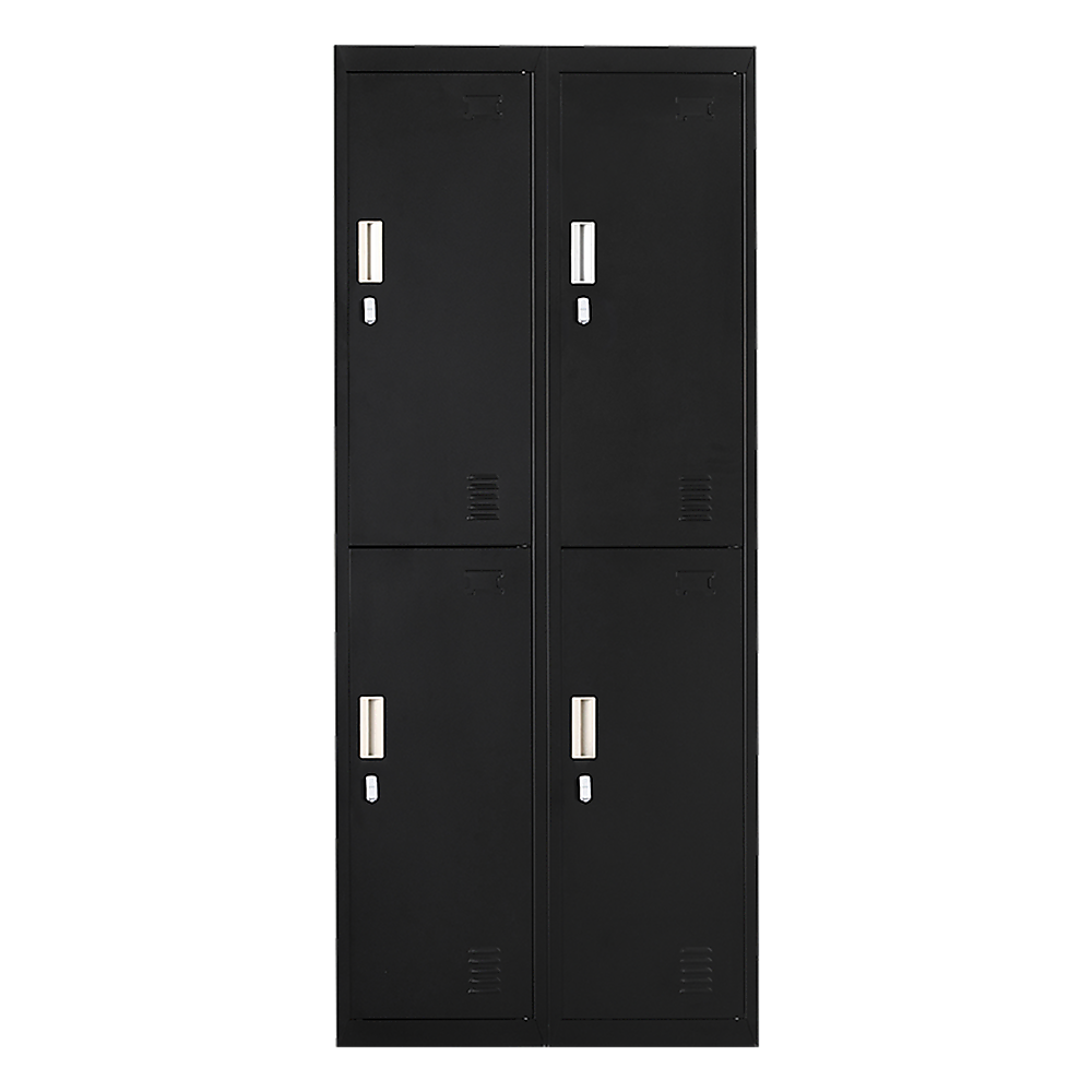 Four-Door Office Locker - Black - Cosy Abode