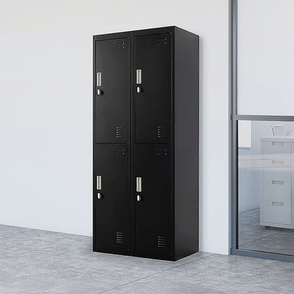 Four-Door Office Locker - Black - Cosy Abode