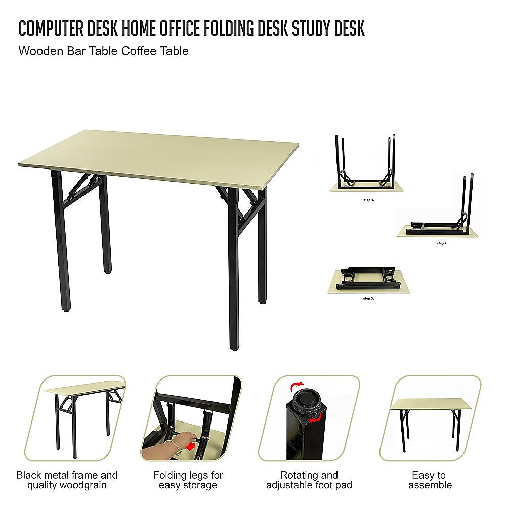 Computer Desk Home Office Folding Desk Study Desk Wooden Bar Table Coffee Table - Cosy Abode