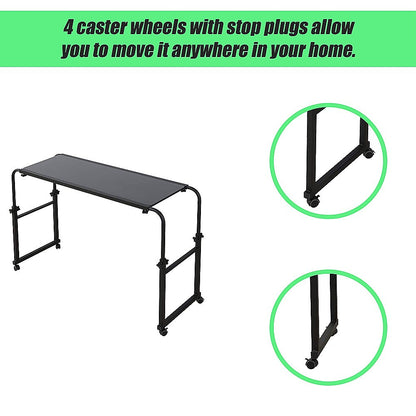Overbed Table Work Laptop Desk with Wheels - Cosy Abode