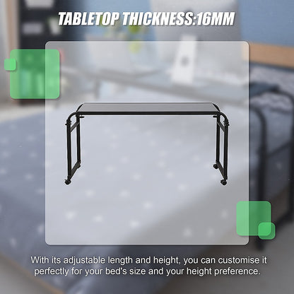 Overbed Table Work Laptop Desk with Wheels - Cosy Abode