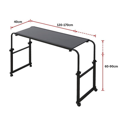 Overbed Table Work Laptop Desk with Wheels - Cosy Abode
