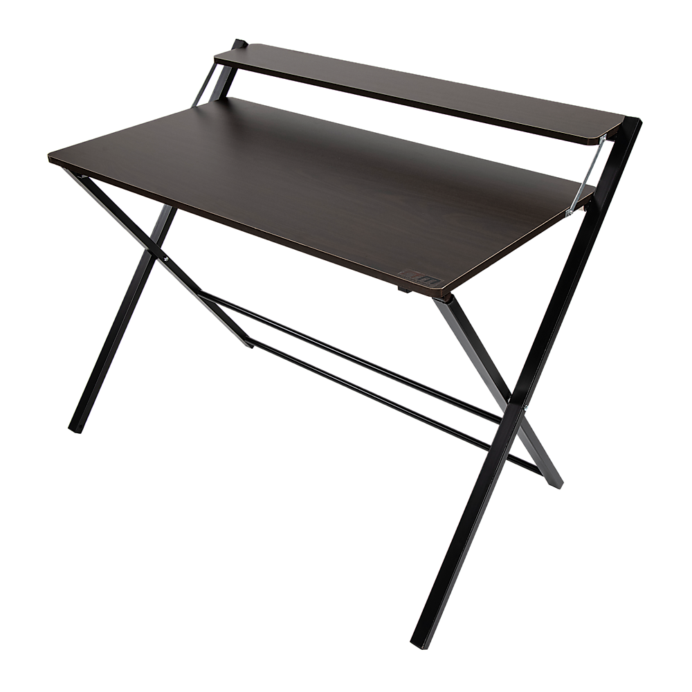 Folding Desk with Shelf Computer Laptop PC Table Side Home Office Furniture - Cosy Abode