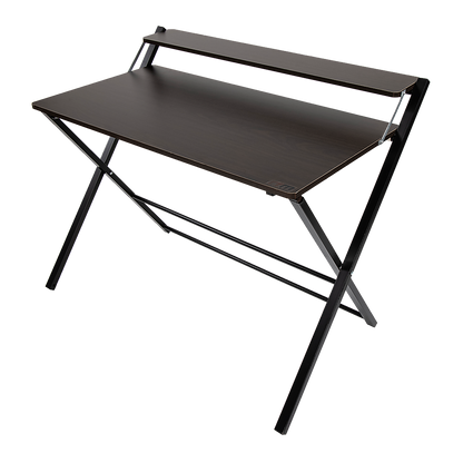 Folding Desk with Shelf Computer Laptop PC Table Side Home Office Furniture - Cosy Abode