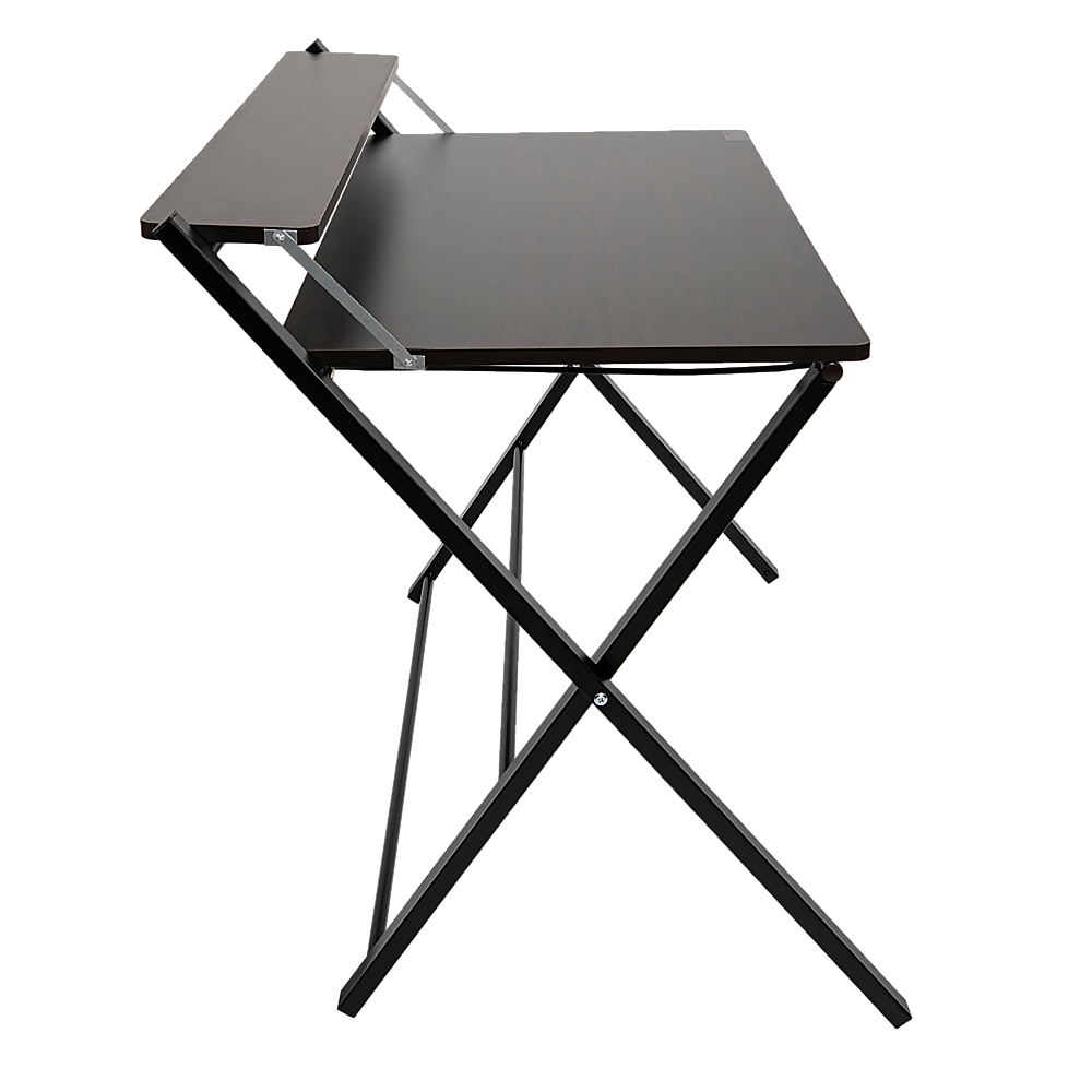 Folding Desk with Shelf Computer Laptop PC Table Side Home Office Furniture - Cosy Abode