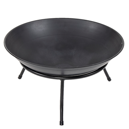 Iron Fire Bowl Traditional Log Fire Pit Outdoor Heating Camp Site Barbecue - Cosy Abode