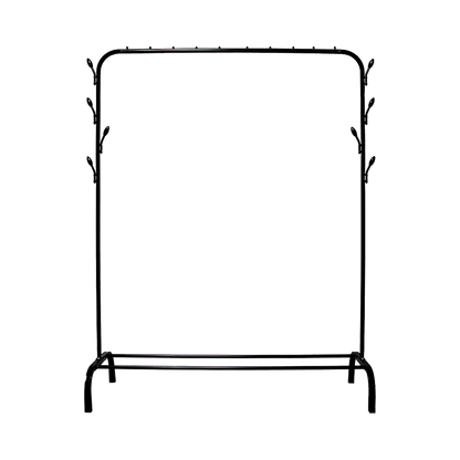 Closet Organizer Metal Garment Rack Portable Clothes Hanger Storage Shoes Rack Black - Cosy Abode