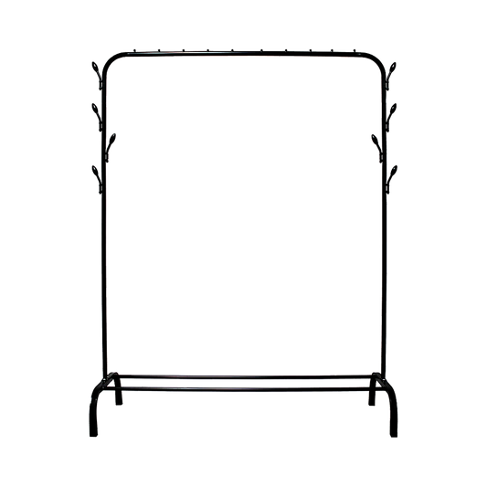 Closet Organizer Metal Garment Rack Portable Clothes Hanger Storage Shoes Rack Black - Cosy Abode
