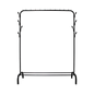 Closet Organizer Metal Garment Rack Portable Clothes Hanger Storage Shoes Rack Black - Cosy Abode