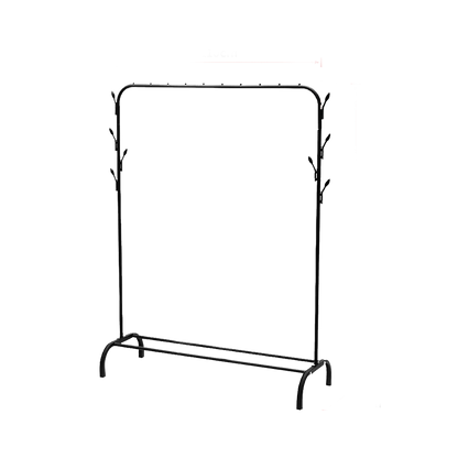 Closet Organizer Metal Garment Rack Portable Clothes Hanger Storage Shoes Rack Black - Cosy Abode
