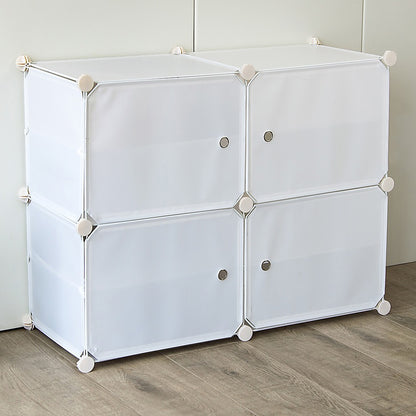 White Cube DIY Shoe Cabinet Rack Storage Portable Stackable Organiser Stand - Cosy Abode