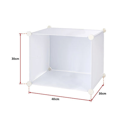 White Cube DIY Shoe Cabinet Rack Storage Portable Stackable Organiser Stand - Cosy Abode