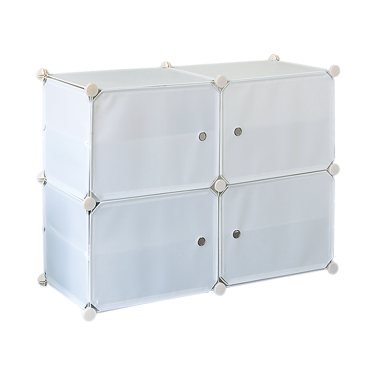 White Cube DIY Shoe Cabinet Rack Storage Portable Stackable Organiser Stand - Cosy Abode