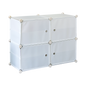 White Cube DIY Shoe Cabinet Rack Storage Portable Stackable Organiser Stand - Cosy Abode