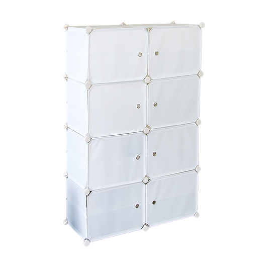 White Cube DIY Shoe Cabinet Rack Storage Portable Stackable Organiser Stand - Cosy Abode