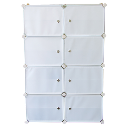 White Cube DIY Shoe Cabinet Rack Storage Portable Stackable Organiser Stand - Cosy Abode