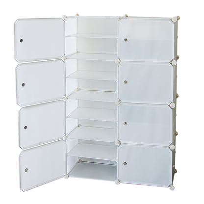 White Cube DIY Shoe Cabinet Rack Storage Portable Stackable Organiser Stand - Cosy Abode