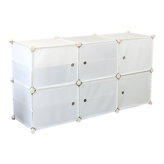 White Cube DIY Shoe Cabinet Rack Storage Portable Stackable Organiser Stand - Cosy Abode
