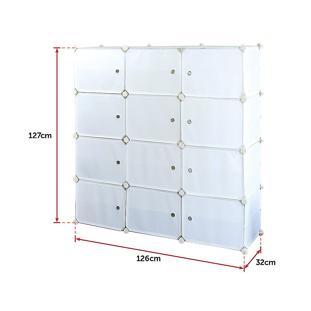White Cube DIY Shoe Cabinet Rack Storage Portable Stackable Organiser Stand - Cosy Abode