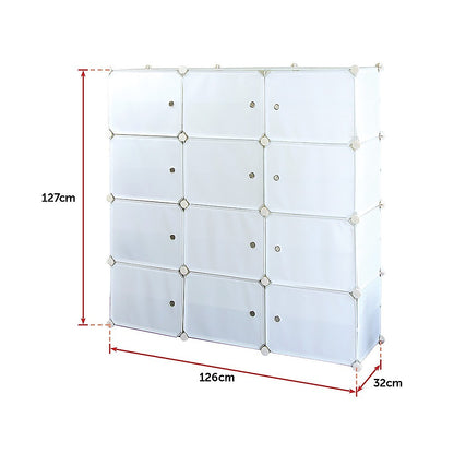 White Cube DIY Shoe Cabinet Rack Storage Portable Stackable Organiser Stand - Cosy Abode
