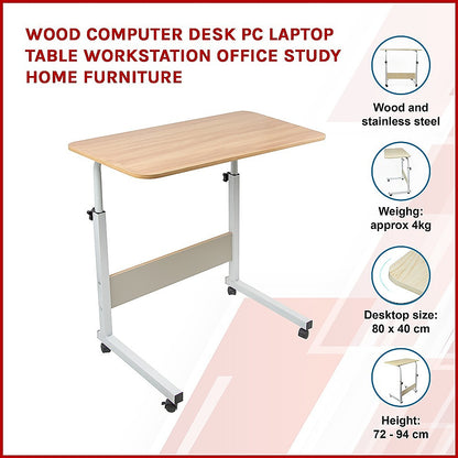 Wood Computer Desk PC Laptop Table Workstation Office Study Home Furniture - Cosy Abode