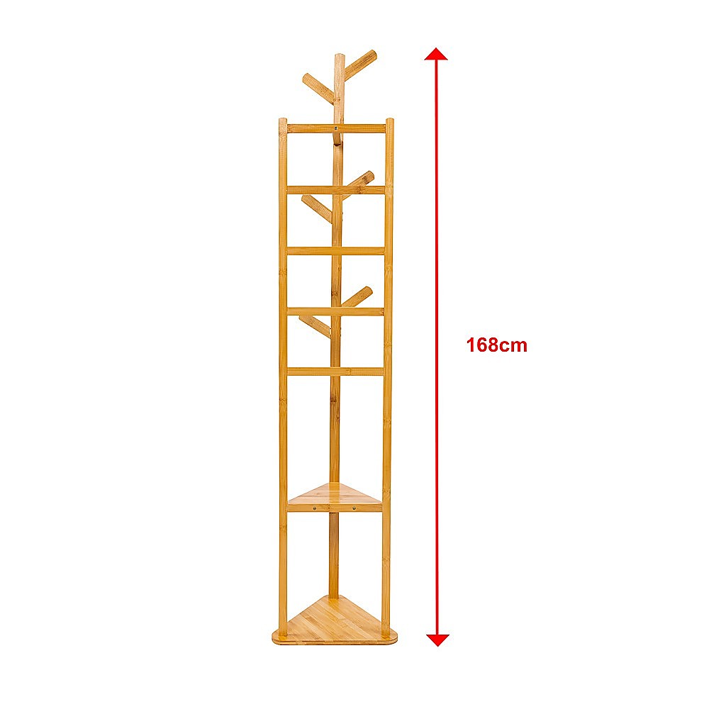 Wooden Tree Clothes Rack, Bag Hook and Hat Rack - Cosy Abode