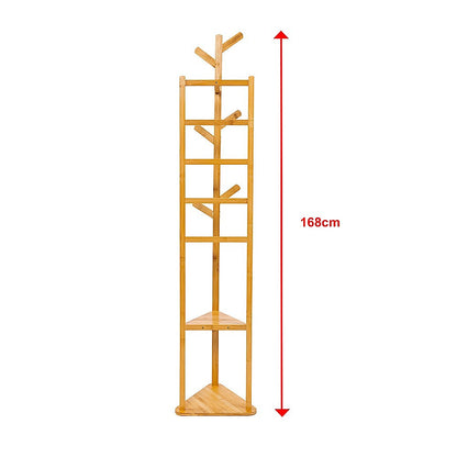 Wooden Tree Clothes Rack, Bag Hook and Hat Rack - Cosy Abode