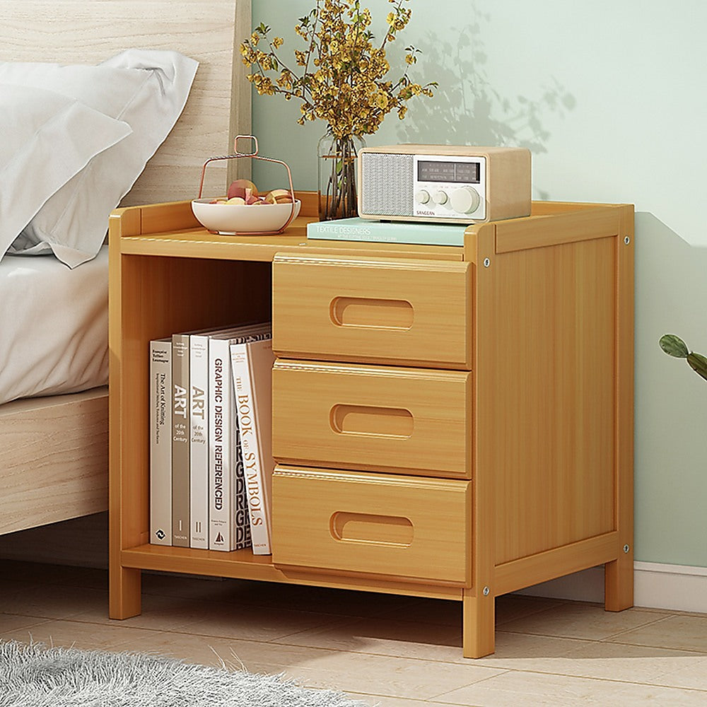 Bamboo Bedside Table Nightstand Storage Bedroom Sofa Side Stand - Cosy Abode