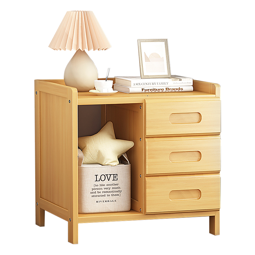 Bamboo Bedside Table Nightstand Storage Bedroom Sofa Side Stand - Cosy Abode