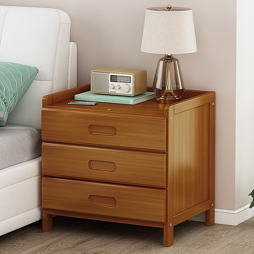 Bamboo Bedside Table Nightstand Storage Bedroom Sofa Side Stand - Cosy Abode