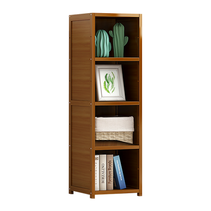 Bamboo Shelf Bookcase Display Storage Rack Stand Livingroom Bedroom - Cosy Abode