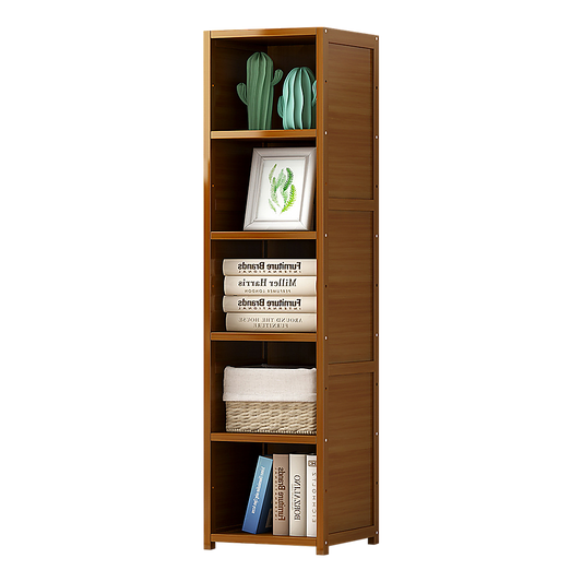 Bamboo Shelf Bookcase Display Storage Rack Stand Livingroom Bedroom - Cosy Abode