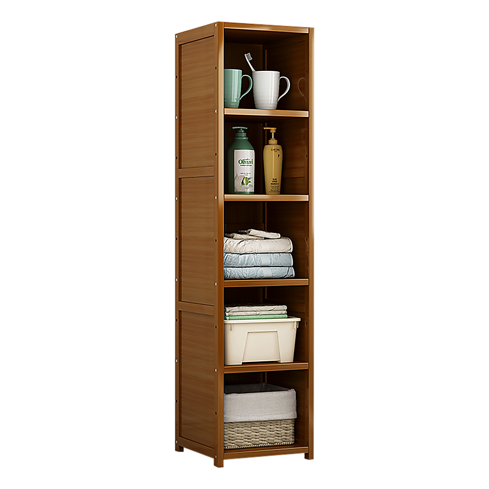 Bamboo Shelf Bookcase Display Storage Rack Stand Livingroom Bedroom - Cosy Abode