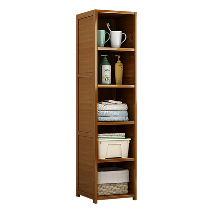 Bamboo Shelf Bookcase Display Storage Rack Stand Livingroom Bedroom - Cosy Abode