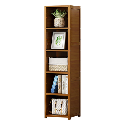 Bamboo Shelf Bookcase Display Storage Rack Stand Livingroom Bedroom - Cosy Abode