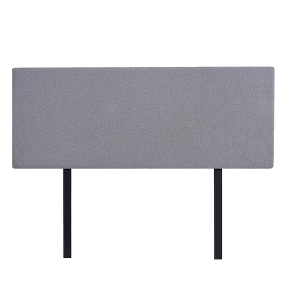 Linen Fabric Double Bed Deluxe Headboard Bedhead - Slate Ash - Cosy Abode