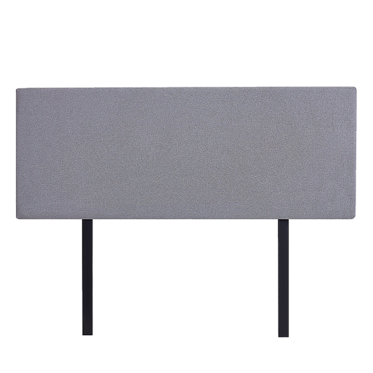 Linen Fabric Double Bed Deluxe Headboard Bedhead - Slate Ash - Cosy Abode