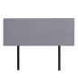 Linen Fabric Double Bed Deluxe Headboard Bedhead - Slate Ash - Cosy Abode