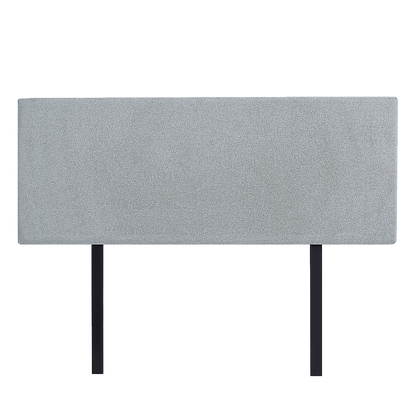 Linen Fabric Double Bed Deluxe Headboard Bedhead - Stone Grey - Cosy Abode