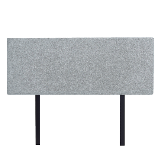 Linen Fabric Double Bed Deluxe Headboard Bedhead - Stone Grey - Cosy Abode