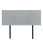 Linen Fabric Double Bed Deluxe Headboard Bedhead - Stone Grey - Cosy Abode