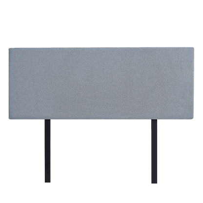 Linen Fabric Double Bed Deluxe Headboard Bedhead - Berlin Blue - Cosy Abode