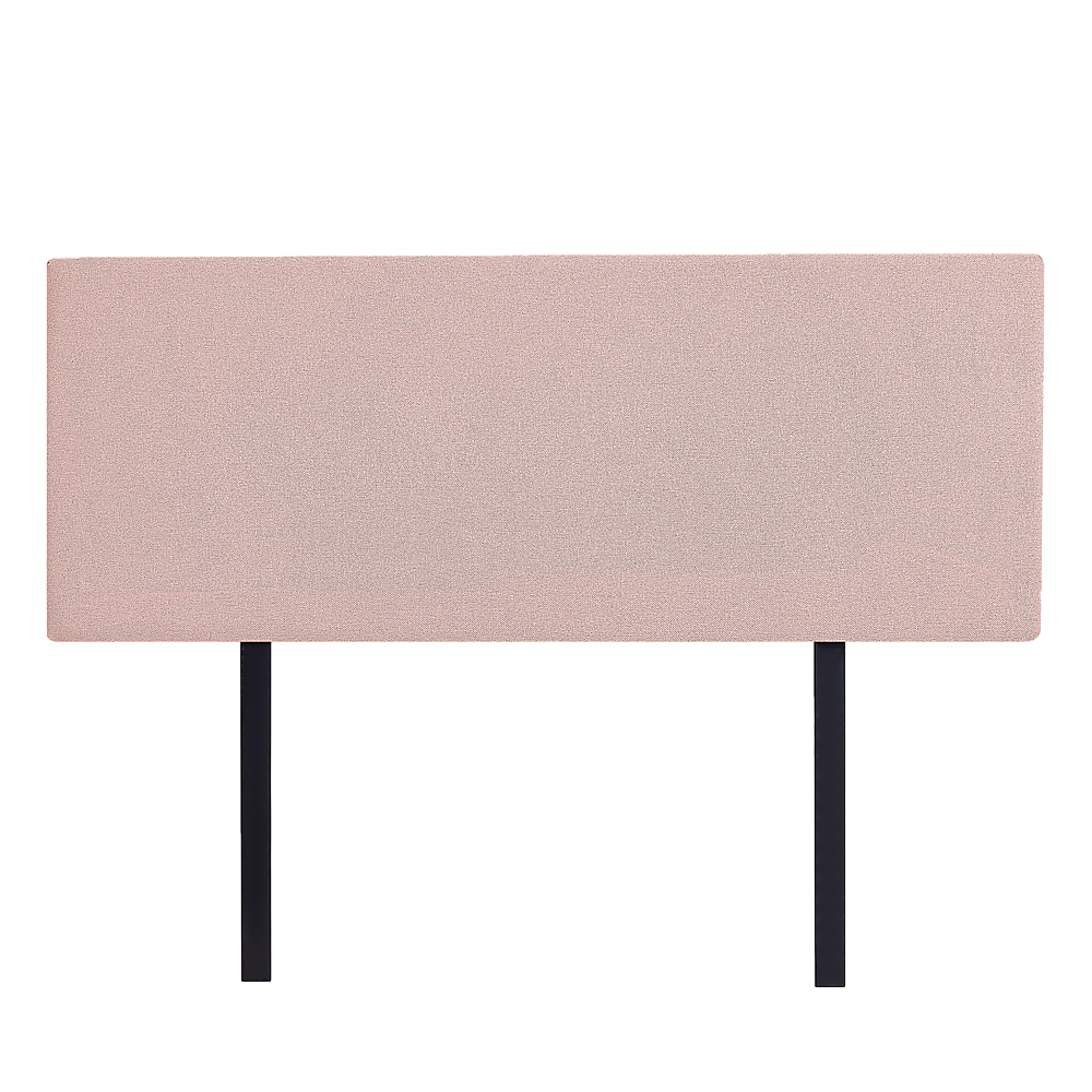 Linen Fabric Queen Bed Deluxe Headboard Bedhead - Pale Pink - Cosy Abode