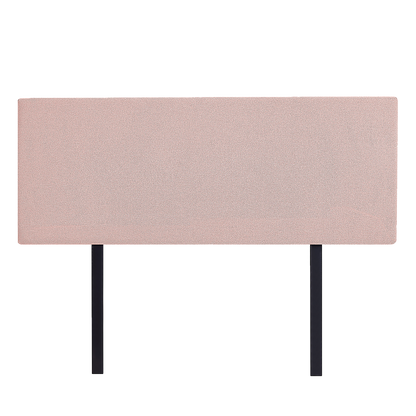 Linen Fabric Queen Bed Deluxe Headboard Bedhead - Pale Pink - Cosy Abode