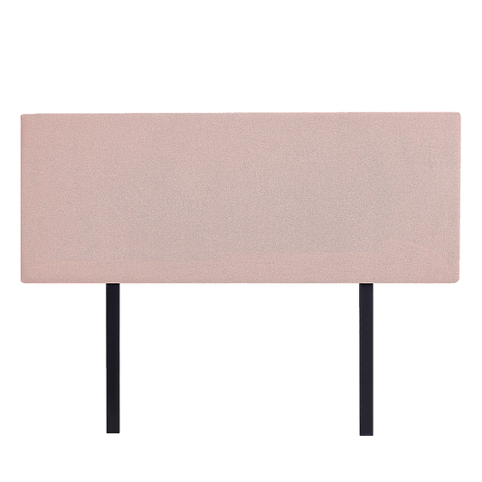 Linen Fabric Queen Bed Deluxe Headboard Bedhead - Pale Pink - Cosy Abode