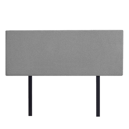Linen Fabric Queen Bed Deluxe Headboard Bedhead - Night Ash - Cosy Abode