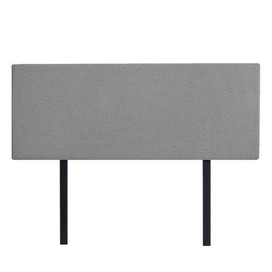 Linen Fabric Queen Bed Deluxe Headboard Bedhead - Night Ash - Cosy Abode