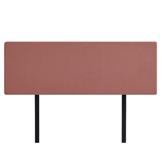 Linen Fabric King Bed Deluxe Headboard Bedhead - Pearl Copper Brown - Cosy Abode
