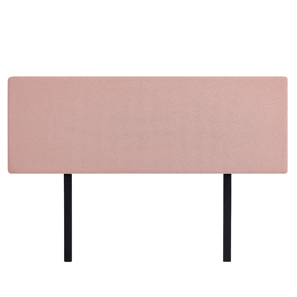 Linen Fabric King Bed Deluxe Headboard Bedhead - Pale Pink - Cosy Abode