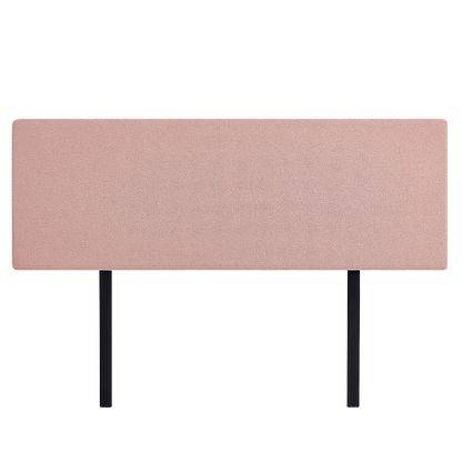 Linen Fabric King Bed Deluxe Headboard Bedhead - Pale Pink - Cosy Abode